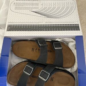 Birkenstock Black Sandals Classic Two-Strap Design
